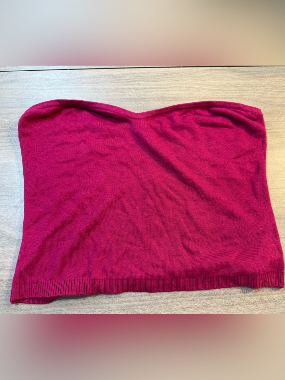 Express Strapless Knit Tube Top - Fuchsia